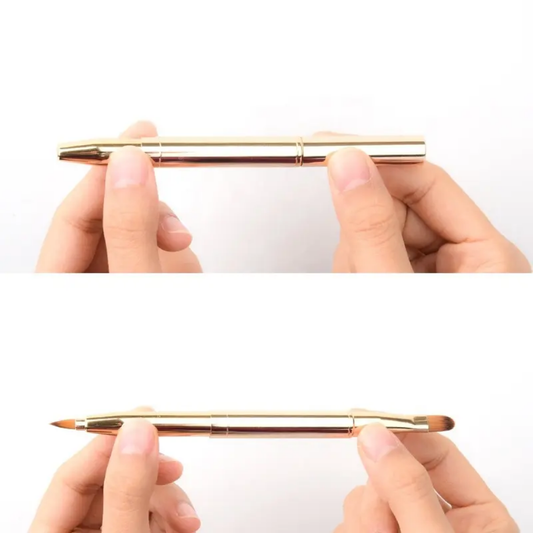 Premium Dual-Ended Retractable Lip Liner & Eyeliner Brush