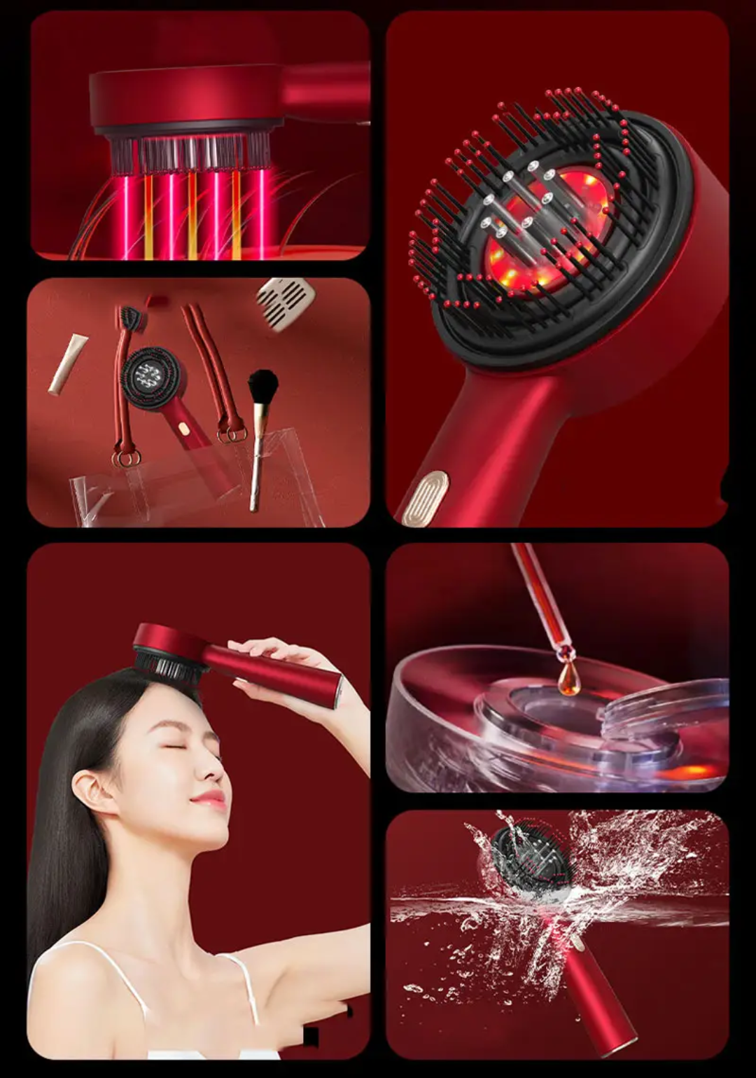 ReviveGlow™ LED Hair Scalp Massager & Growth Therapy Brush