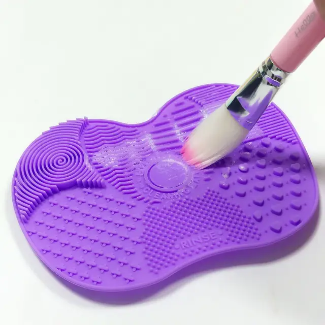 Professional Silicone Makeup Brush Cleaning Mat with Multiple Textures