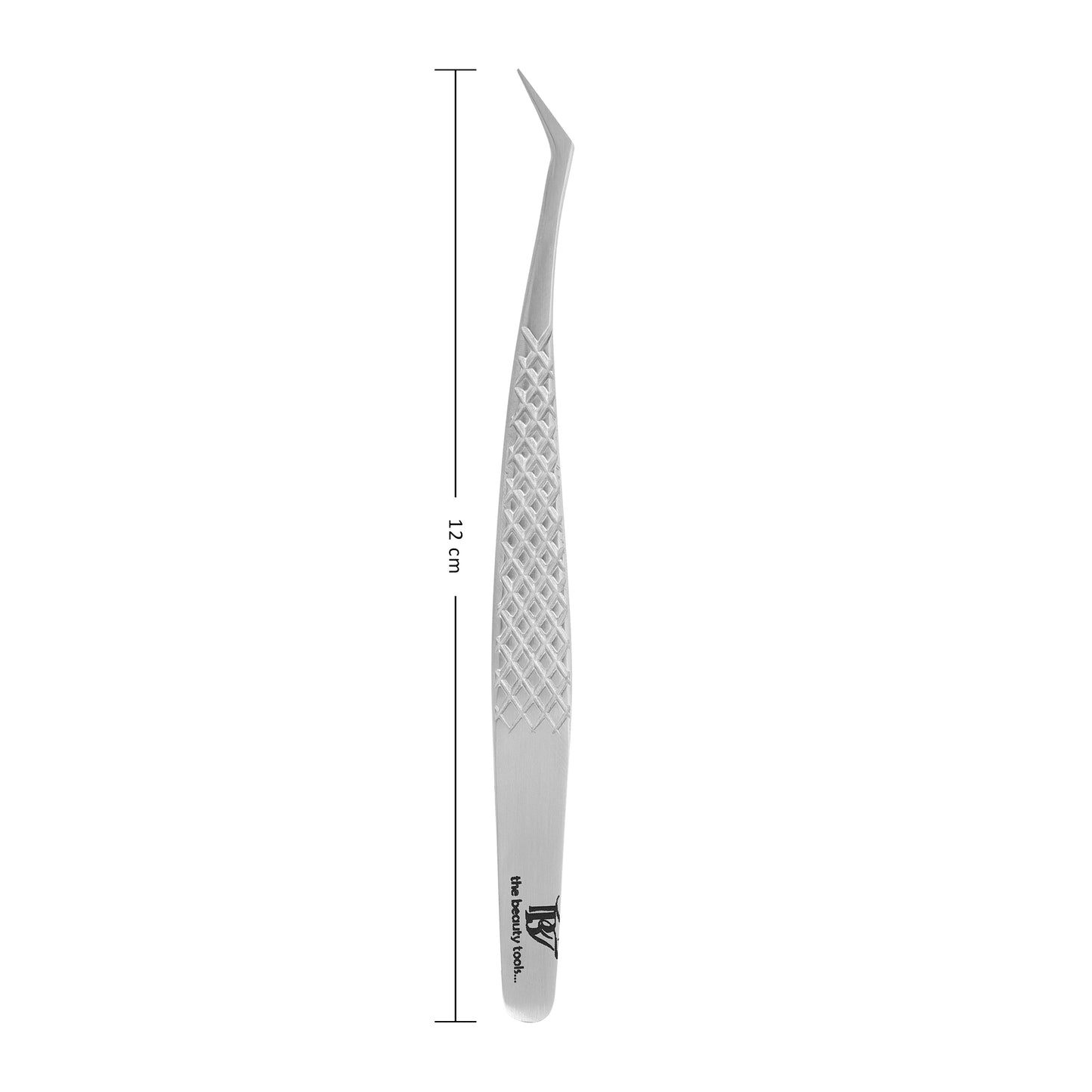 Ergonomic Diamond Grip Volume Lash Tweezer - 12cm Stainless Steel