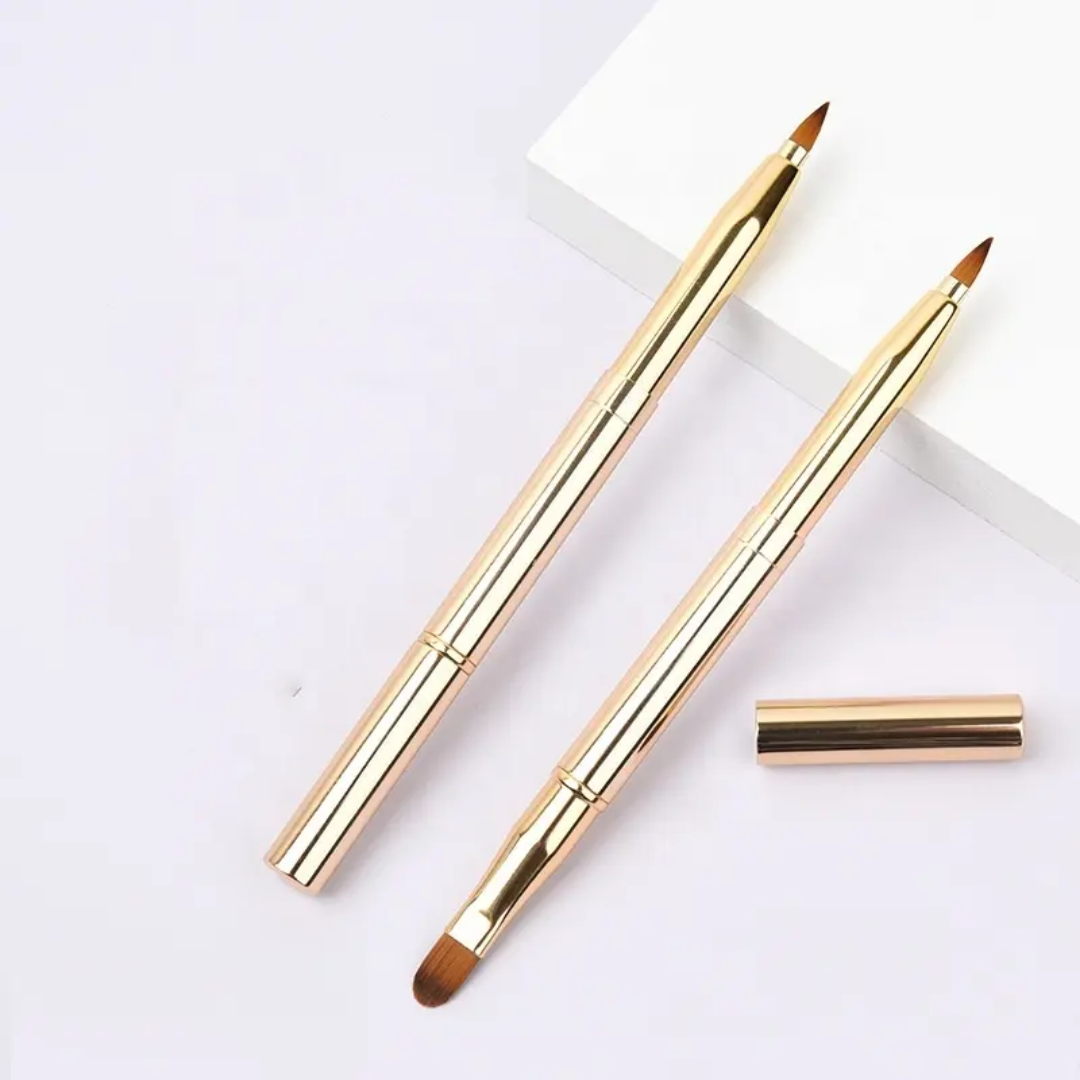 Premium Dual-Ended Retractable Lip Liner & Eyeliner Brush