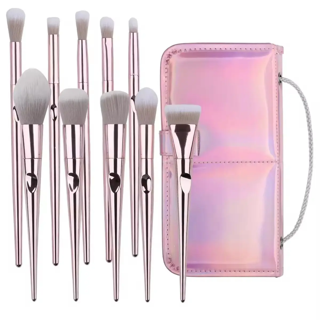 Flawless Application: Rose Gold Makeup Brush Set