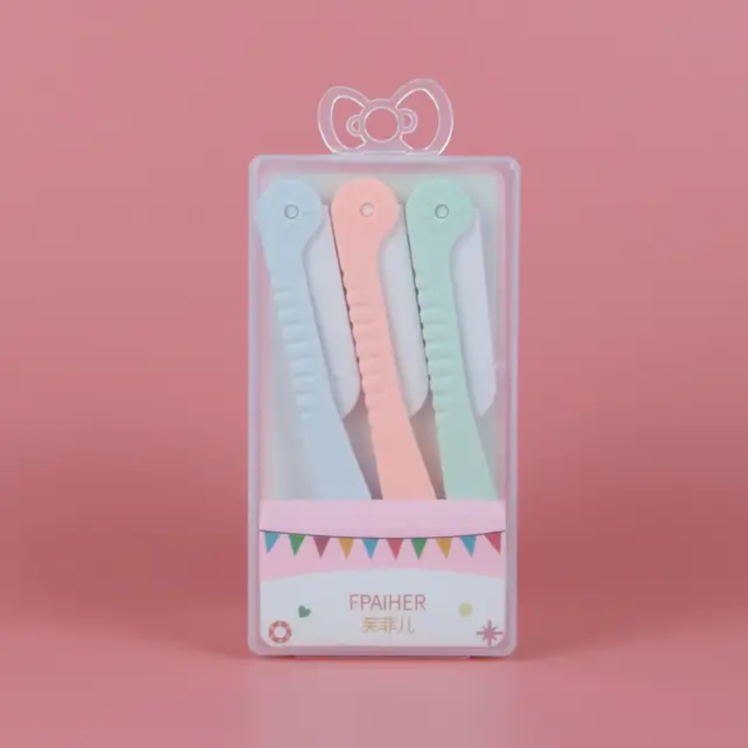 Eyebrow Razors for Dermaplaning & Shaping - 3-Pack