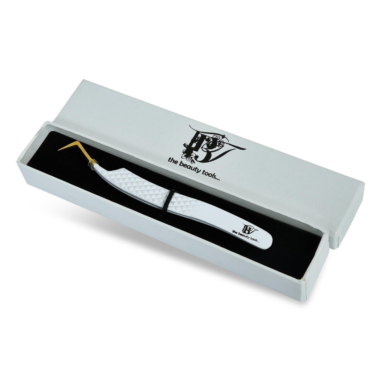 Japanese Medical Grade Stainless Steel Gold Tip Eyelash Extension Tweezers | Non-Slip Diamond Grip | Lightweight Volume/Isolation Lash Tool (12cm)