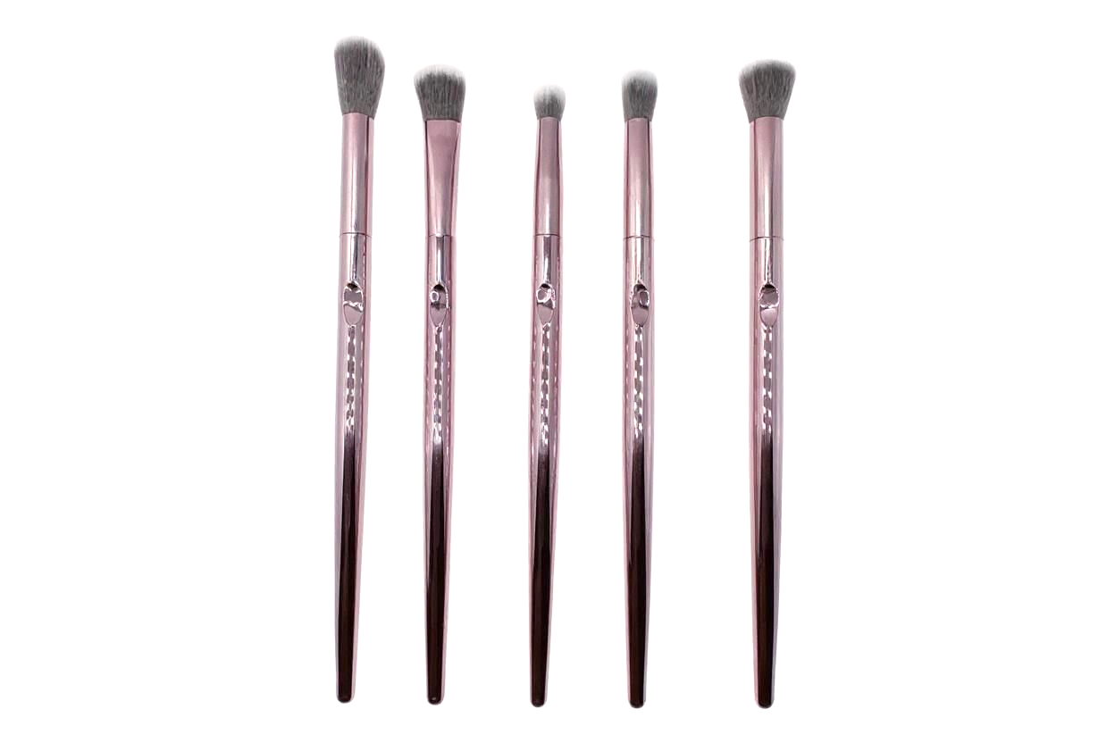Flawless Application: Rose Gold Makeup Brush Set