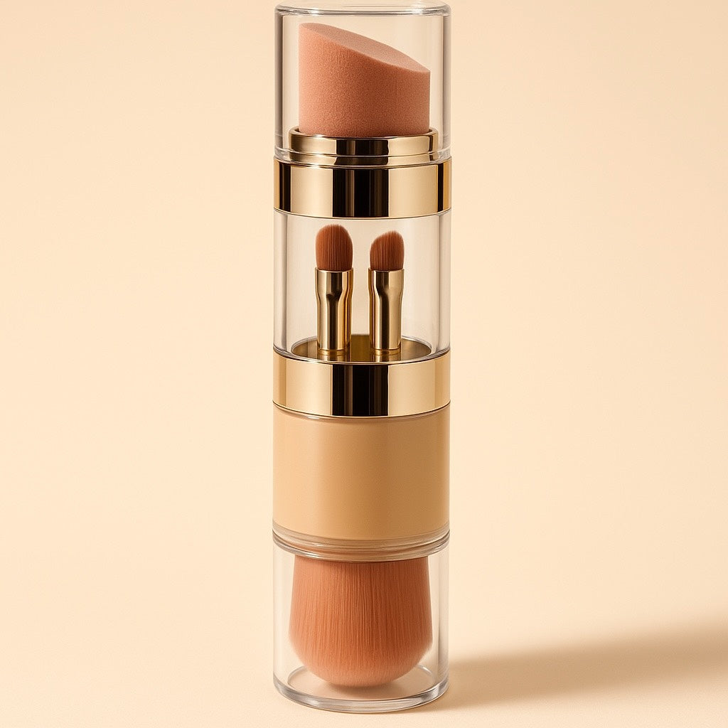 Travel-Friendly 5-in-1 Makeup Brush Set – Space-Saving Essential