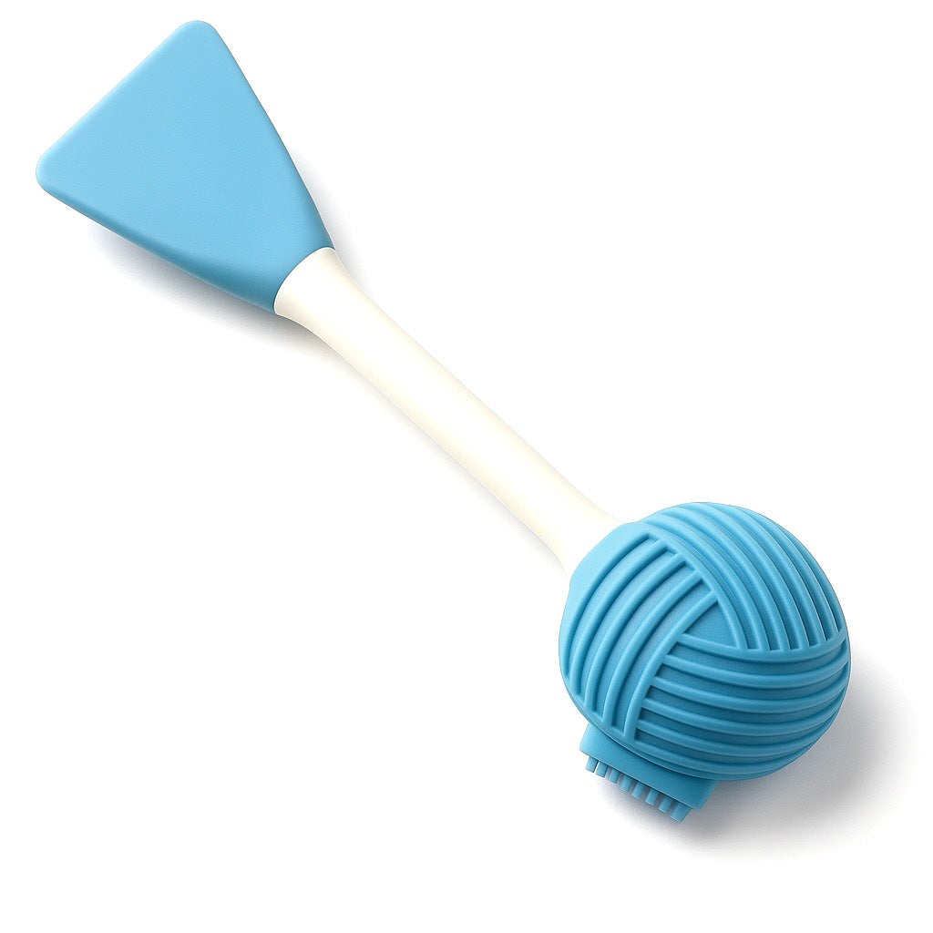 Soft Silicone Facial Cleansing & Massaging Brush with Handle