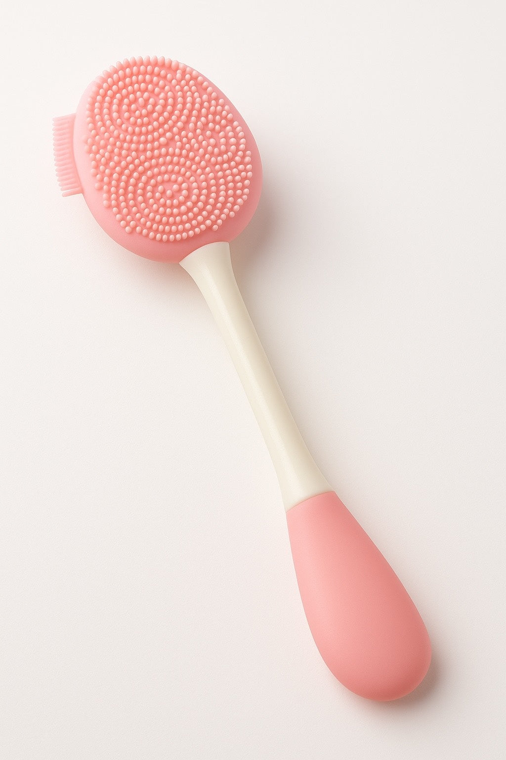 Soft Silicone Facial Cleansing & Massaging Brush with Handle