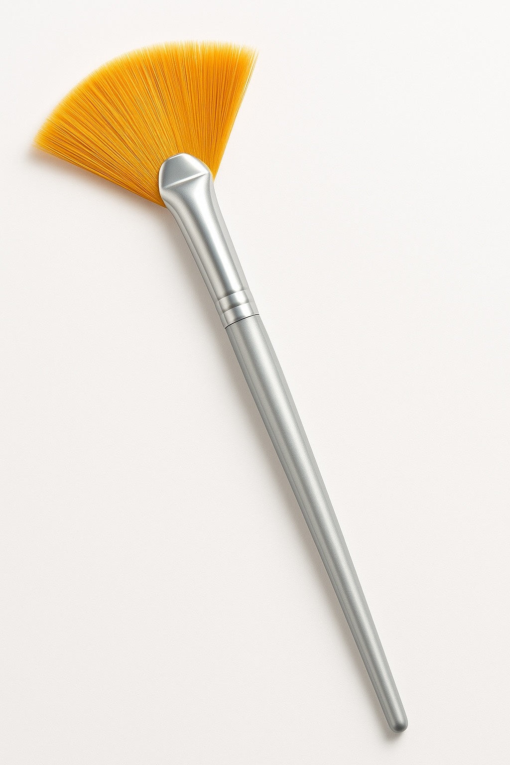 Professional Pink Fan Makeup Brush for Highlighter & Dusting
